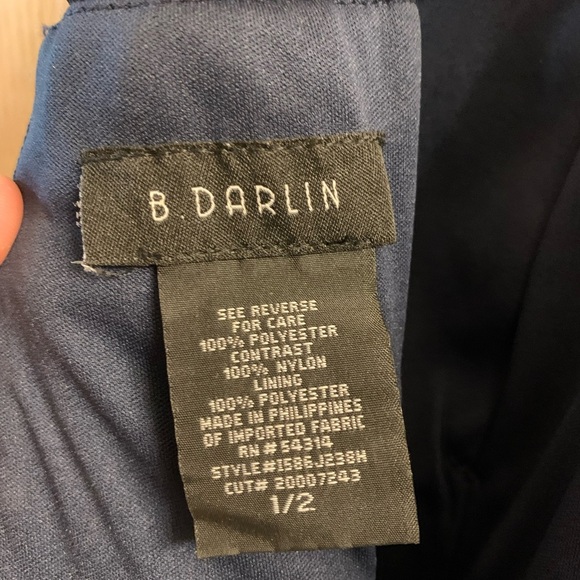 B Darlin Homecoming Party Dance Evening Dress Black Sequin Bling Halter Size 1/2 - Picture 5 of 6